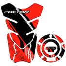 Kit Adesivo Protetor Tanque Bocal 3D Yamaha Factor 2025/26 VERMELHO