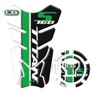 Kit Adesivo Protetor Tanque E Bocal Honda + 2018 Titan 160 verde