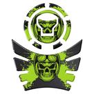 Kit Adesivo Protetor Tanque E Bocal Moto Honda Acima 2018 CAVEIRA VERDE