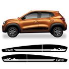 Kit Adesivo Renault Kwid Faixa Lateral Porta 2017/2022 Kwd14 PRETO