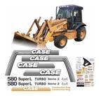 Kit Adesivo Retroescavadeira Compatível Com Case 580 Super L Cor Adesivo Lateral 580 Super L
