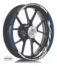 Kit Adesivo Roda Moto Yamaha Fazer + Friso Azul/branco