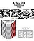 Kit Adesivo Vermelho Cg160 Fan + Kit Refletivo Roda Ano 2020