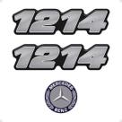 Kit Adesivos 1214 Caminhão Mercedes Benz Cromado - Genérico