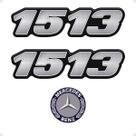 Kit Adesivos 1513 Caminhão Mercedes Benz Cromado - Genérico