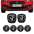 Kit Adesivos Abarth Cromado Resinado Fiat Bravo