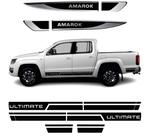 Kit Adesivos Amarok Faixa Lateral Ultimate E Aplique Cromado