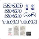 Kit Adesivos Caminhão 23-310 Titan 6x2 Vw Emblemas Genérico