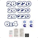 Kit Adesivos Caminhão 26-220 6x4 Emblemas Resinados Genérico Kit Adesivos Caminhão 26-220 6x4 Emblemas Resinados Genérico
