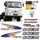Kit Adesivos Caminhão Mercedes Benz 2423k Emblemas + Faixa Kit Adesivos Caminhão Mercedes Benz 2423k Emblemas + Faixa