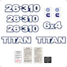 Kit Adesivos Caminhão Vw 26-310 6x4 Titan Emblemas Genérico