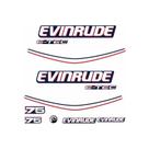Kit Adesivos Capô Azul compatível Evinrude 75HP E-TEC