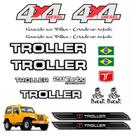 Kit Adesivos Capô Troller 4x4 Diesel 2005 + Soleira Da Porta