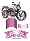 Kit Adesivos Carenagem + Friso Roda Honda Cb 300r 2015 Rosa