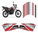 Kit Adesivos Carenagem Friso Yamaha Crosser Xtz 150 Verm