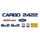 Kit Adesivos Cargo 2422 Max Truck 6x2 Emblema Caminhão Ford