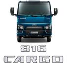 Kit Adesivos Cargo 816 2014 Emblemas Capô Escovado Resinado