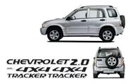 Kit Adesivos Chevrolet Tracker 06/09 2.0 4x4 Preto Resinado