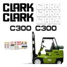 Kit Adesivos Compatível Clark C300 Completo + Etiquetas