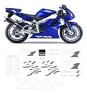Kit Adesivos Compatível Com Yamaha Yzf R1 1998 Azul R198az Kit Adesivos Compatível Com Yamaha Yzf R1 1998 Azul R198az