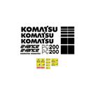 Kit Adesivos Compatível Escavadeira Komatsu PC200 Kit Adesivos Compatível Escavadeira Komatsu PC200