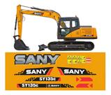 Kit Adesivos Compatível Escavadeira Sany SY135C