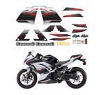 Kit Adesivos Compatível Kawasaki Ninja 300 Branca Kit Adesivos Compatível Kawasaki Ninja 300 Branca
