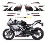 Kit Adesivos Compatível Kawasaki Ninja 300 Branco NBR Kit Adesivos Compatível Kawasaki Ninja 300 Branco NBR