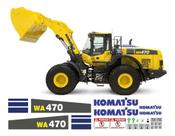 Kit Adesivos Compatível Komatsu WA470+ (14 un.)