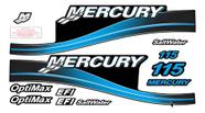 Kit Adesivos Compatível Mercury 115hp Optimax Azul Kit Adesivos Compatível Mercury 115hp Optimax Azul