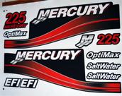 Kit Adesivos Compatível Mercury 225HP EFI Optimax
