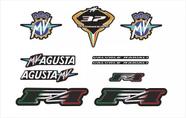 Kit Adesivos Compatível Mv Agusta F4 2014 Moto Preta Ag012