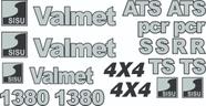 Kit Adesivos Compatível Trator Valmet Sisu 1380 4x4