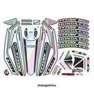 Kit Adesivos Completo Cg Titan 160 23-24 Holográfico Branco Kit Adesivos Completo Cg Titan 160 23-24 Holográfico Branco