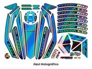 Kit Adesivos Completo Cg Titan 160 2324 Holográfico Azul Kit Adesivos Completo Cg Titan 160 2324 Holográfico Azul