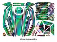 Kit Adesivos Completo Cg Titan 160 2324 Holográfico Verde Kit Adesivos Completo Cg Titan 160 2324 Holográfico Verde