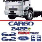 Kit Adesivos Cromados Resinado Ford Cargo 2422e Completo
