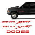 Kit Adesivos Dakota Sport Dodge Emblemas Laterais e Traseiro Kit Adesivos Dakota Sport Dodge Emblemas Laterais e Traseiro
