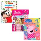 Kit Adesivos e Atividades - Peppa Pig + Turma Da Mônica + Barbie - Ciranda Cultural
