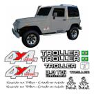 Kit Adesivos Emblema Troller T4 4x4 Diesel 3.0 Tdi