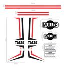 Kit Adesivos Emblemas Compatível Trator Muller TM25