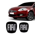 Kit Adesivos Emblemas Fiat Black Piano Diant. Tras. Bravo
