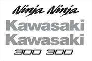 Kit Adesivos Emblemas Ninja 300 Branca Compatível Kit Adesivos Emblemas Ninja 300 Branca Compatível