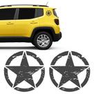 Kit Adesivos Estrela Militar Jeep Renegade Lateral Corroído Kit Adesivos Estrela Militar Jeep Renegade Lateral Corroído