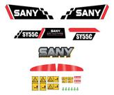 Kit Adesivos Etiqueta Escavadeira Sany Sy55c 2018 A 2023