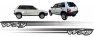 Kit Adesivos Faixa Lateral Fiat Uno Way Cinza Pontilhado