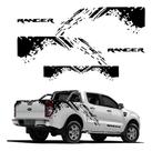 Kit Adesivos Faixa Lateral Preta Para Ford Ranger 17922 Cor Preto
