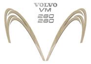 Kit Adesivos Faixa Lateral Volvo Vm Athor 260 E Emblemas