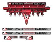 Kit Adesivos Faixas Compatível Plantadeira Semeato Par 3000