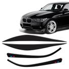 Kit Adesivos Farol e Retrovisor Bmw 316i 320i Resinado Preto